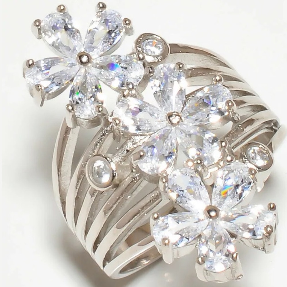 White Topaz Ring Size 9.5